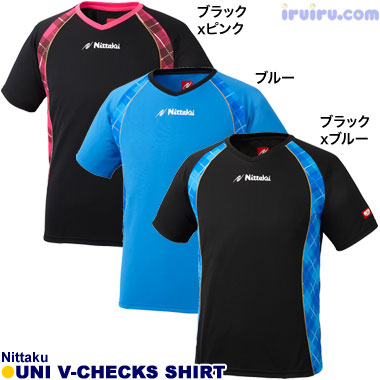 Nittaku/ユニVチェックスシャツ Nittaku/ユニVチェックスシャツ