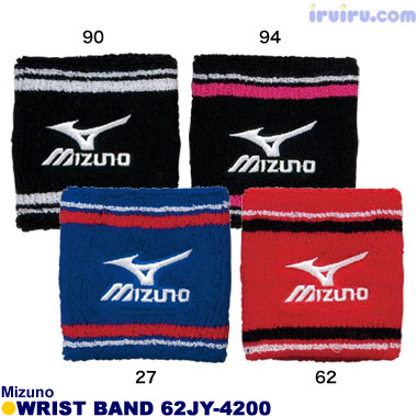 Mizuno/リストバンド 62JY-420062 レッドx Mizuno/リストバンド 62JY-420062 レッドx