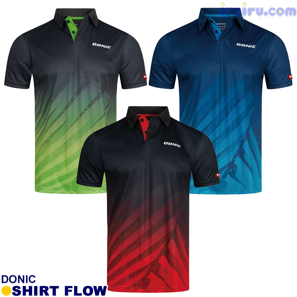 DONIC/DONIC シャツ フロー ブラックxレ DONIC/DONIC シャツ フロー ブラックxレ